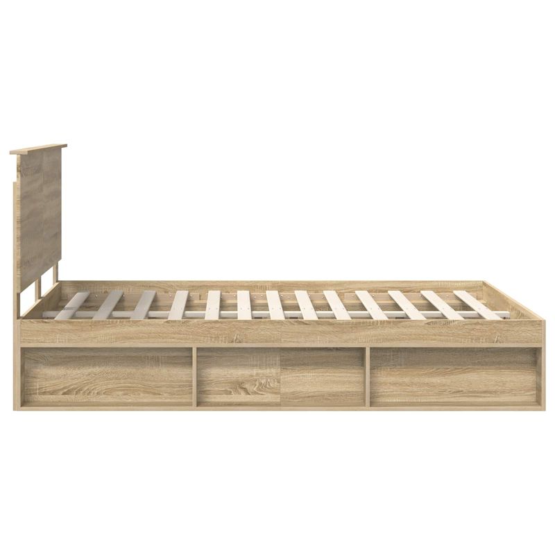 Casa si Gradina - Mobilier - Paturi si accesorii - Paturi - Cadru de pat cu headboard Sonoma 140 x 200 cm Lemn de pin masiv - Infinity.ro