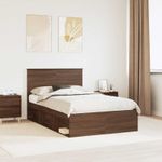 Casa si Gradina - Mobilier - Paturi si accesorii - Paturi - Cadru de pat Stejar inchis 120 x 200 cm Lemn de pin masiv - Infinity.ro