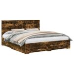 Casa si Gradina - Mobilier - Paturi si accesorii - Paturi - Cadru de pat Stejar fumuriu 180 x 200 cm Lemn compozit - Infinity.ro