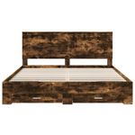 Casa si Gradina - Mobilier - Paturi si accesorii - Paturi - Cadru de pat Stejar fumuriu 180 x 200 cm Lemn compozit - Infinity.ro