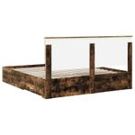 Casa si Gradina - Mobilier - Paturi si accesorii - Paturi - Cadru de pat Stejar fumuriu 180 x 200 cm Lemn compozit - Infinity.ro