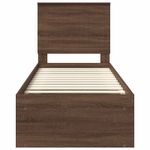 Casa si Gradina - Mobilier - Paturi si accesorii - Paturi - Cadru de pat Stejar inchis 75 x 190 cm Lemn de pin masiv - Infinity.ro