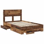 Casa si Gradina - Mobilier - Paturi si accesorii - Paturi - Cadru de pat cu headboard Lemn vechi 120 x 190 cm Lemn compozit - Infinity.ro