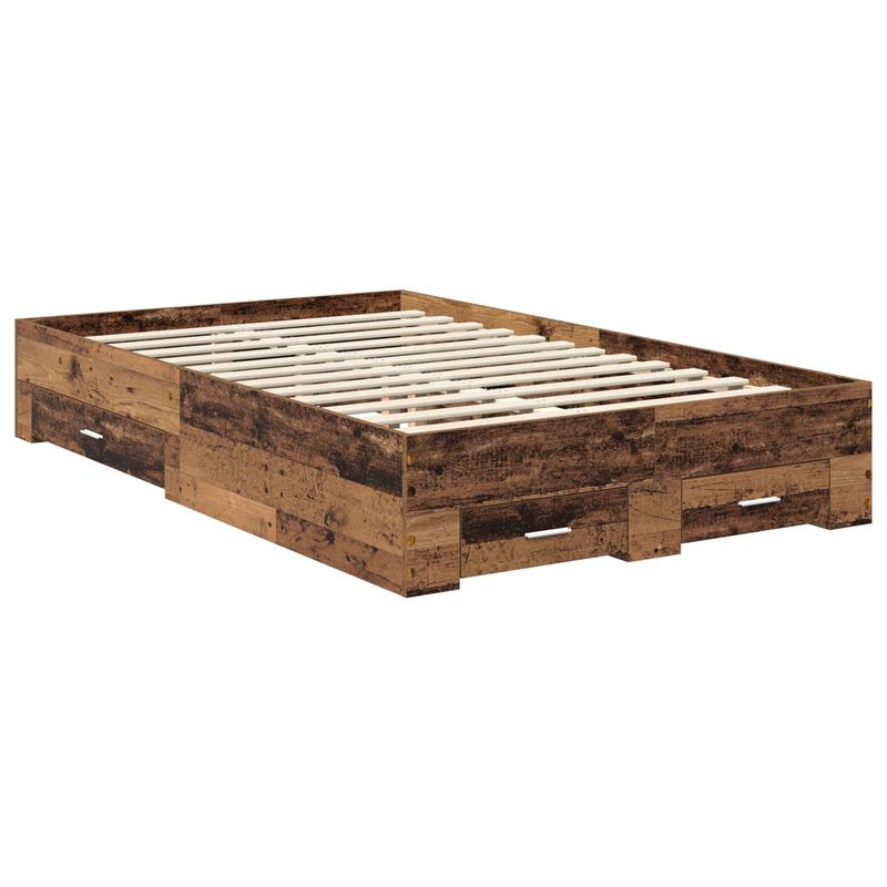 Casa si Gradina - Mobilier - Paturi si accesorii - Paturi - Cadru de pat cu headboard Lemn vechi 120 x 190 cm Lemn compozit - Infinity.ro