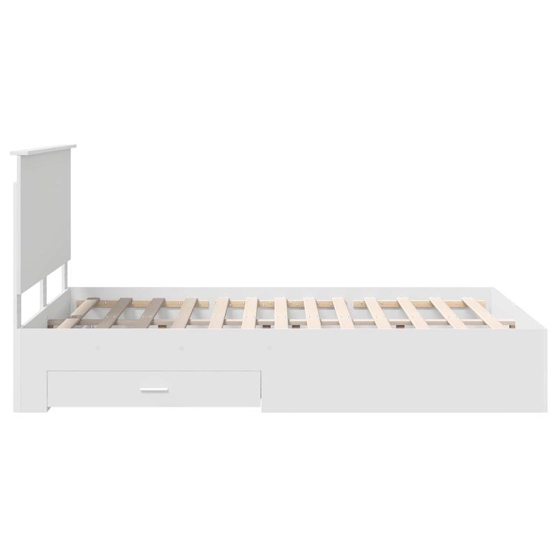 Casa si Gradina - Mobilier - Paturi si accesorii - Paturi - Cadru de pat cu headboard Alb 140 x 190 cm Lemn compozit - Infinity.ro