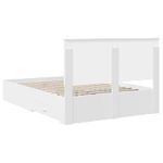 Casa si Gradina - Mobilier - Paturi si accesorii - Paturi - Cadru de pat cu headboard Alb 140 x 190 cm Lemn compozit - Infinity.ro