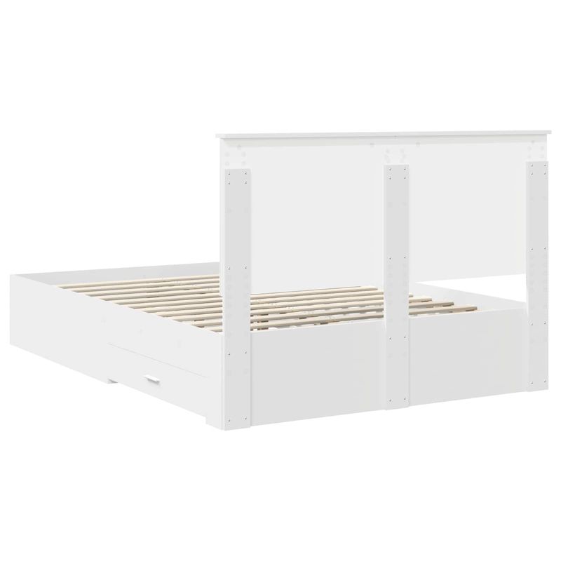 Casa si Gradina - Mobilier - Paturi si accesorii - Paturi - Cadru de pat cu headboard Alb 140 x 190 cm Lemn compozit - Infinity.ro
