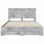 Casa si Gradina - Mobilier - Paturi si accesorii - Paturi - Cadru de pat cu sertar Gri din beton 150 x 200 cm Lemn compozit - Infinity.ro