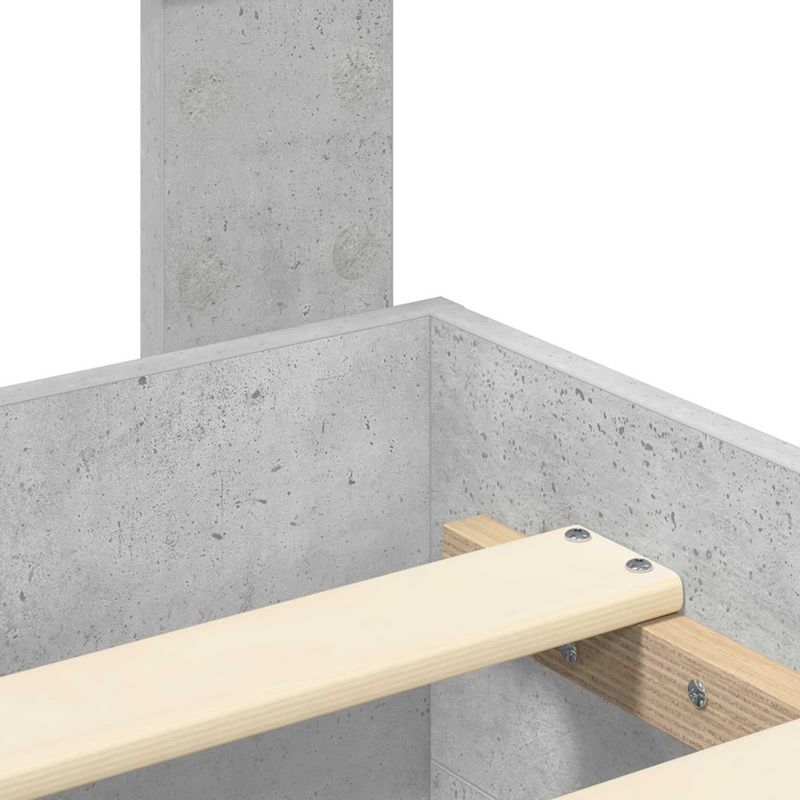 Casa si Gradina - Mobilier - Paturi si accesorii - Paturi - Cadru de pat cu sertar Gri din beton 150 x 200 cm Lemn compozit - Infinity.ro