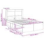 Casa si Gradina - Mobilier - Paturi si accesorii - Paturi - Cadru de pat cu headboard Alb 120 x 200 cm Lemn de pin masiv - Infinity.ro