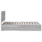 Casa si Gradina - Mobilier - Paturi si accesorii - Paturi - Cadru de pat cu headboard Gri Sonoma 120 x 190 cm Lemn compozit - Infinity.ro