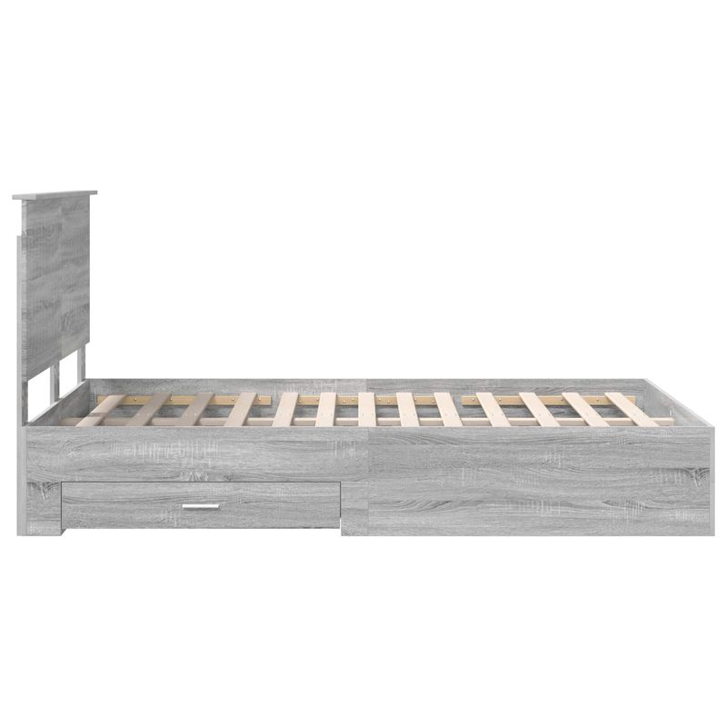 Casa si Gradina - Mobilier - Paturi si accesorii - Paturi - Cadru de pat cu headboard Gri Sonoma 120 x 190 cm Lemn compozit - Infinity.ro