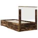 Casa si Gradina - Mobilier - Paturi si accesorii - Paturi - Cadru de pat cu sertar Stejar fumuriu 90 x 190 cm Lemn compozit - Infinity.ro