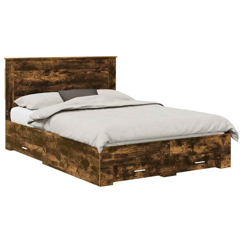 Casa si Gradina - Mobilier - Paturi si accesorii - Paturi - Cadru de pat cu sertar cu headboard cu depozitare Lemn compozit - Infinity.ro
