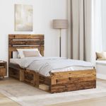 Casa si Gradina - Mobilier - Paturi si accesorii - Paturi - Cadru de pat Lemn vechi 90 x 190 cm Lemn de pin masiv - Infinity.ro