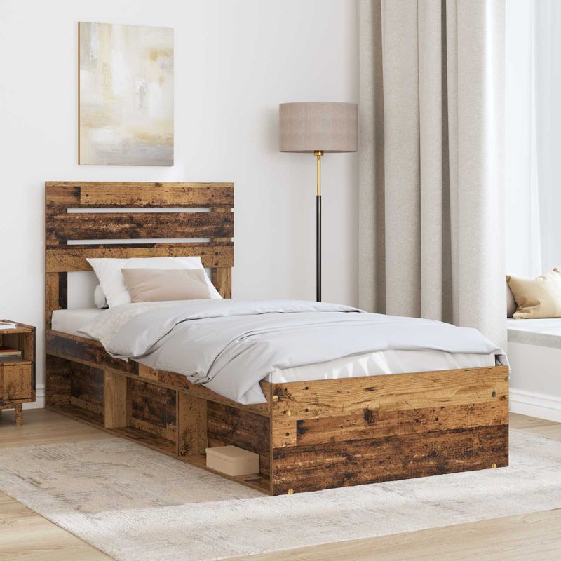 Casa si Gradina - Mobilier - Paturi si accesorii - Paturi - Cadru de pat Lemn vechi 90 x 190 cm Lemn de pin masiv - Infinity.ro