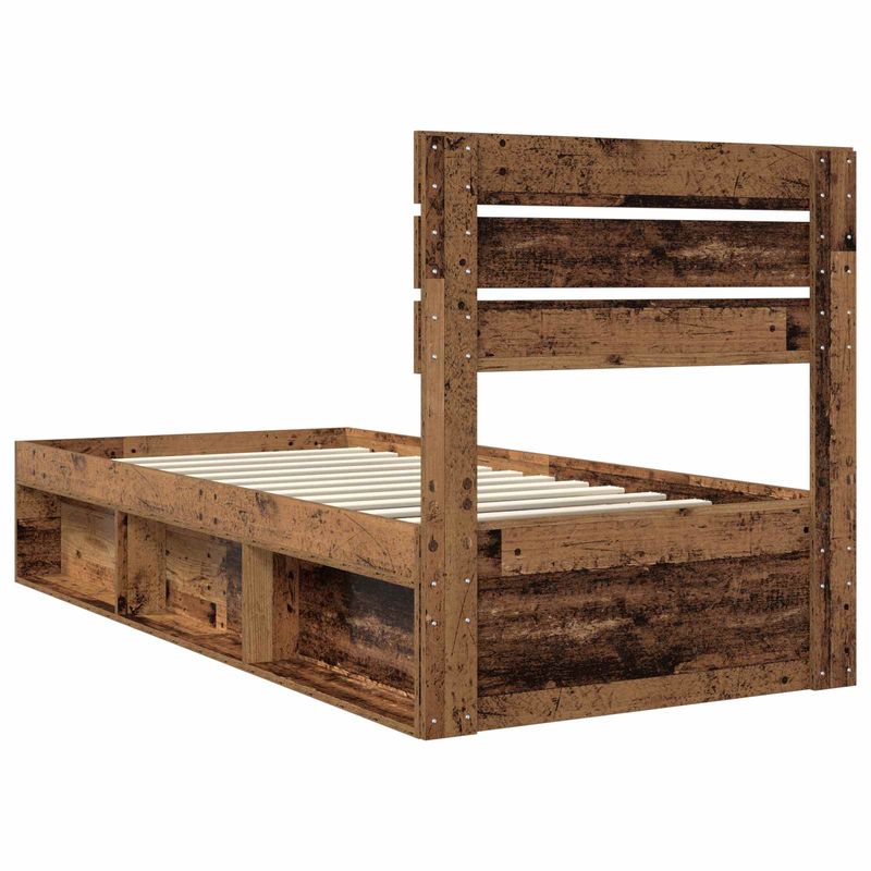 Casa si Gradina - Mobilier - Paturi si accesorii - Paturi - Cadru de pat Lemn vechi 90 x 190 cm Lemn de pin masiv - Infinity.ro