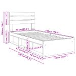 Casa si Gradina - Mobilier - Paturi si accesorii - Paturi - Cadru de pat Lemn vechi 90 x 190 cm Lemn de pin masiv - Infinity.ro