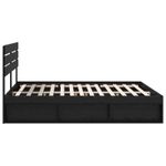 Casa si Gradina - Mobilier - Paturi si accesorii - Paturi - Cadru de pat cu headboard Negru 200 x 200 cm Lemn de pin masiv - Infinity.ro