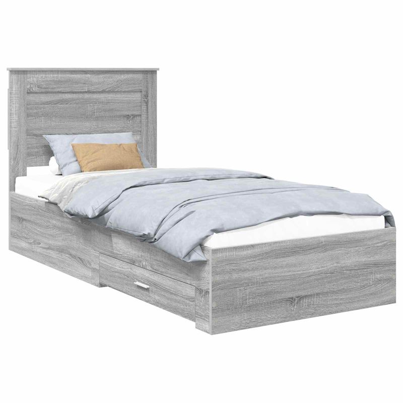Casa si Gradina - Mobilier - Paturi si accesorii - Paturi - Cadru de pat cu sertar cu headboard cu depozitare Lemn compozit - Infinity.ro
