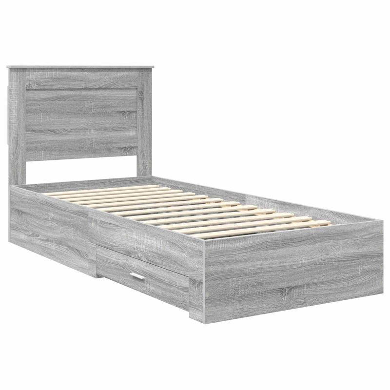 Casa si Gradina - Mobilier - Paturi si accesorii - Paturi - Cadru de pat cu sertar cu headboard cu depozitare Lemn compozit - Infinity.ro
