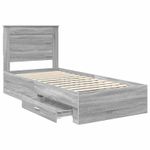 Casa si Gradina - Mobilier - Paturi si accesorii - Paturi - Cadru de pat cu sertar cu headboard cu depozitare Lemn compozit - Infinity.ro