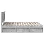 Casa si Gradina - Mobilier - Paturi si accesorii - Paturi - Cadru de pat cu headboard Beton 180 x 200 cm Lemn de pin masiv - Infinity.ro