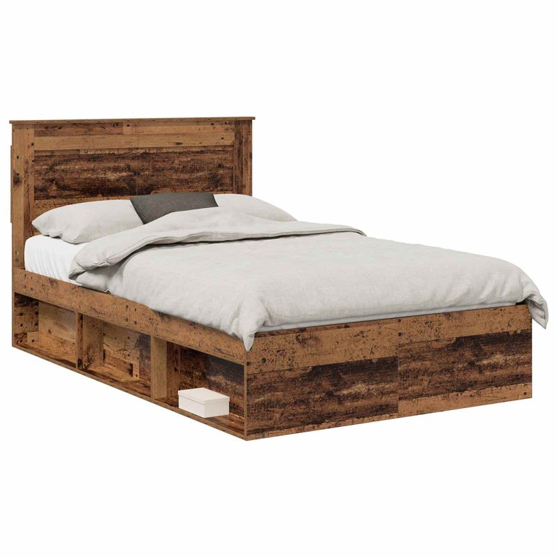 Casa si Gradina - Mobilier - Paturi si accesorii - Paturi - Cadru de pat Lemn vechi 135 x 190 cm Lemn de pin masiv - Infinity.ro