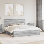 Casa si Gradina - Mobilier - Paturi si accesorii - Paturi - Cadru de pat Gri Sonoma 180 x 200 cm Lemn de pin masiv - Infinity.ro