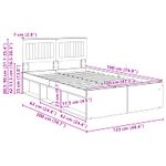 Casa si Gradina - Mobilier - Paturi si accesorii - Paturi - Cadru de pat Stejar fumuriu 120 x 190 cm Lemn de pin masiv - Infinity.ro