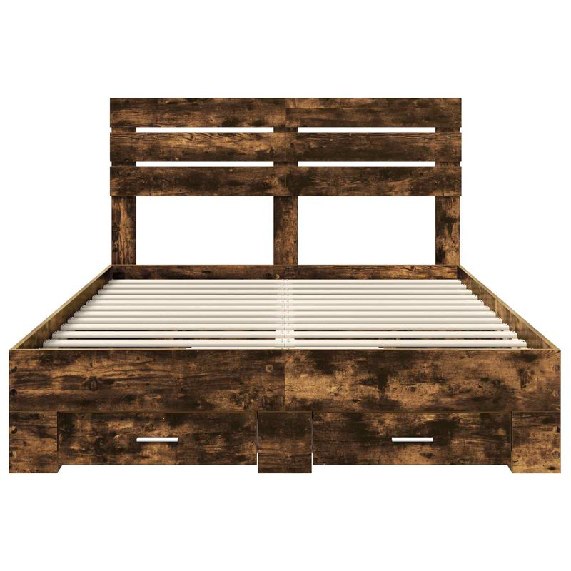 Casa si Gradina - Mobilier - Paturi si accesorii - Paturi - Cadru de pat cu sertar cu headboard cu depozitare Lemn compozit - Infinity.ro