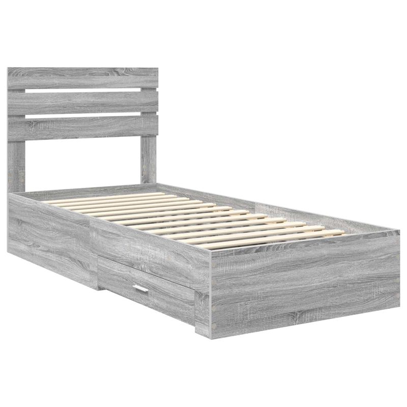 Casa si Gradina - Mobilier - Paturi si accesorii - Paturi - Cadru de pat cu sertar cu headboard cu depozitare Lemn compozit - Infinity.ro