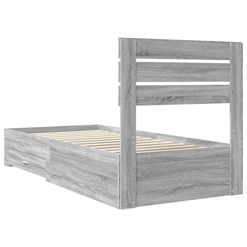 Casa si Gradina - Mobilier - Paturi si accesorii - Paturi - Cadru de pat cu sertar cu headboard cu depozitare Lemn compozit - Infinity.ro