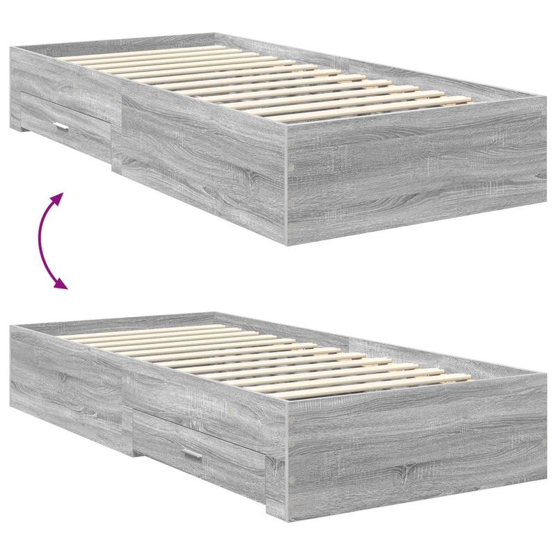 Casa si Gradina - Mobilier - Paturi si accesorii - Paturi - Cadru de pat cu sertar cu headboard cu depozitare Lemn compozit - Infinity.ro