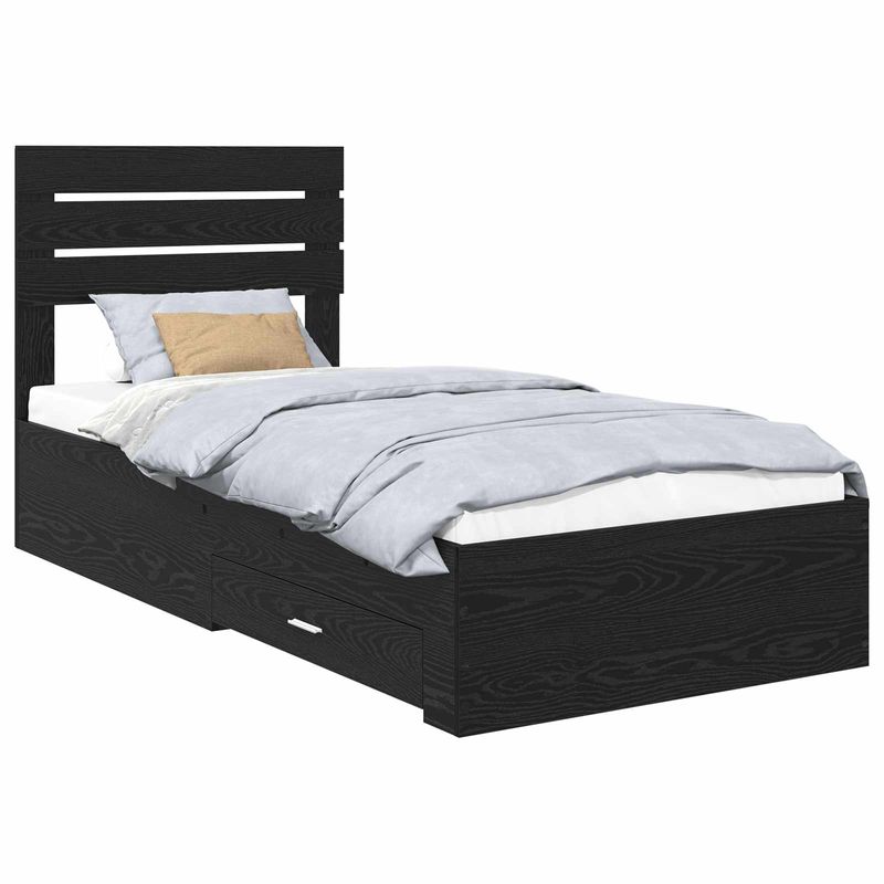 Casa si Gradina - Mobilier - Paturi si accesorii - Paturi - Cadru de pat cu sertar cu headboard cu depozitare Lemn compozit - Infinity.ro