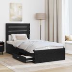 Casa si Gradina - Mobilier - Paturi si accesorii - Paturi - Cadru de pat cu sertar cu headboard cu depozitare Lemn compozit - Infinity.ro