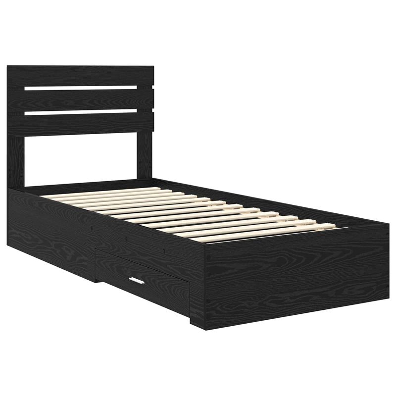 Casa si Gradina - Mobilier - Paturi si accesorii - Paturi - Cadru de pat cu sertar cu headboard cu depozitare Lemn compozit - Infinity.ro