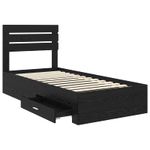 Casa si Gradina - Mobilier - Paturi si accesorii - Paturi - Cadru de pat cu sertar cu headboard cu depozitare Lemn compozit - Infinity.ro