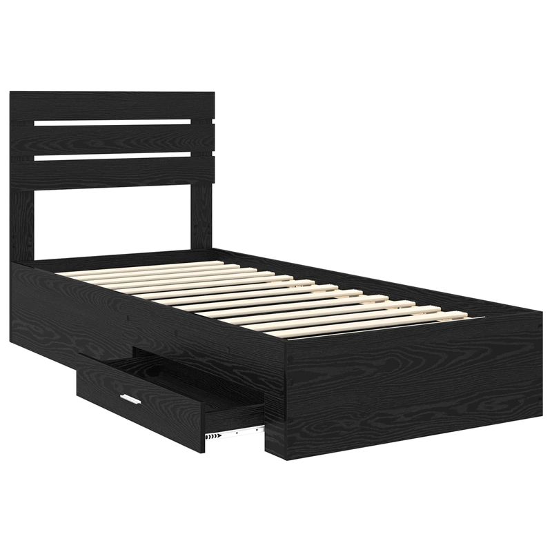 Casa si Gradina - Mobilier - Paturi si accesorii - Paturi - Cadru de pat cu sertar cu headboard cu depozitare Lemn compozit - Infinity.ro