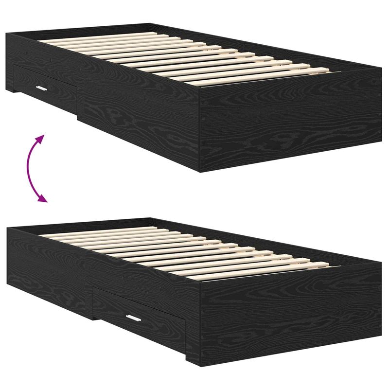Casa si Gradina - Mobilier - Paturi si accesorii - Paturi - Cadru de pat cu sertar cu headboard cu depozitare Lemn compozit - Infinity.ro