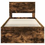 Casa si Gradina - Mobilier - Paturi si accesorii - Paturi - Cadru de pat Stejar fumuriu 90 x 200 cm Lemn de pin masiv - Infinity.ro
