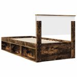 Casa si Gradina - Mobilier - Paturi si accesorii - Paturi - Cadru de pat Stejar fumuriu 90 x 200 cm Lemn de pin masiv - Infinity.ro