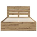 Casa si Gradina - Mobilier - Paturi si accesorii - Paturi - Cadru de pat Stejar artizanal 140 x 190 cm Lemn de pin masiv - Infinity.ro