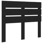 Casa si Gradina - Mobilier - Paturi si accesorii - Paturi - Cadru de pat cu headboard Negru 135 x 190 cm Lemn de pin masiv - Infinity.ro
