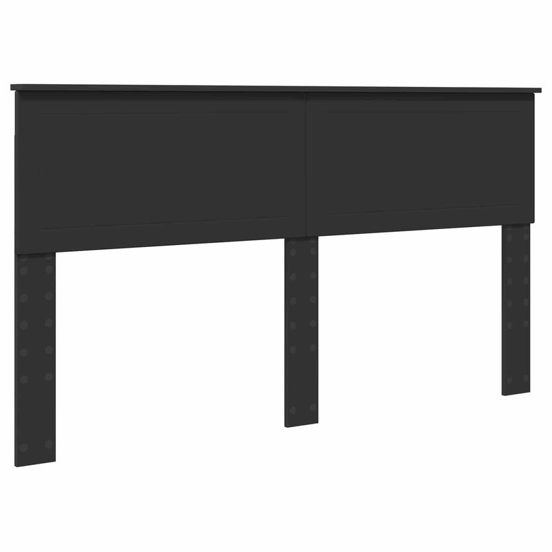 Casa si Gradina - Mobilier - Paturi si accesorii - Paturi - Cadru de pat cu headboard Negru 160 x 200 cm Lemn de pin masiv - Infinity.ro