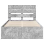 Casa si Gradina - Mobilier - Paturi si accesorii - Paturi - Cadru de pat cu headboard Beton 120 x 190 cm Lemn de pin masiv - Infinity.ro