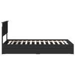 Casa si Gradina - Mobilier - Paturi si accesorii - Paturi - Pat cu storage cu headboard Negru 100 x 200 cm Lemn compozit - Infinity.ro
