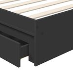 Casa si Gradina - Mobilier - Paturi si accesorii - Paturi - Pat cu storage cu headboard Negru 100 x 200 cm Lemn compozit - Infinity.ro