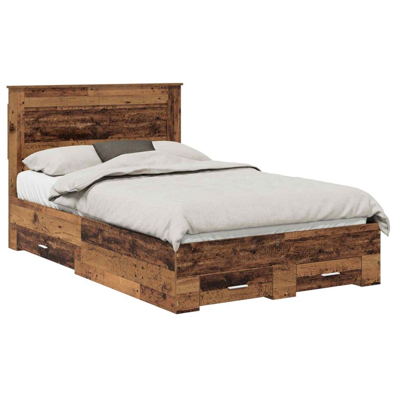 Casa si Gradina - Mobilier - Paturi si accesorii - Paturi - Cadru de pat cu sertar cu headboard cu depozitare Lemn compozit - Infinity.ro