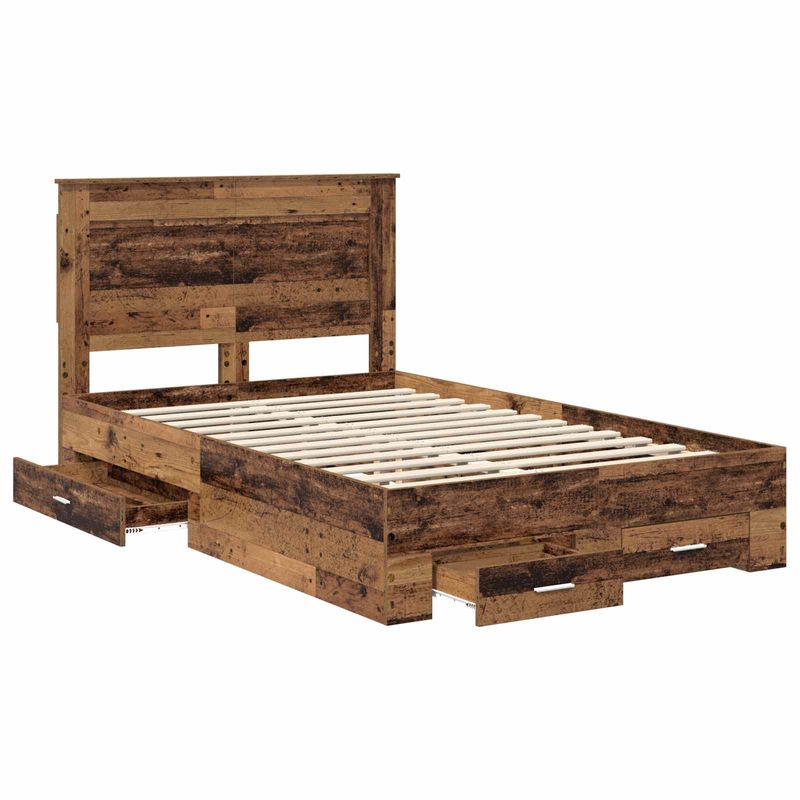 Casa si Gradina - Mobilier - Paturi si accesorii - Paturi - Cadru de pat cu sertar cu headboard cu depozitare Lemn compozit - Infinity.ro